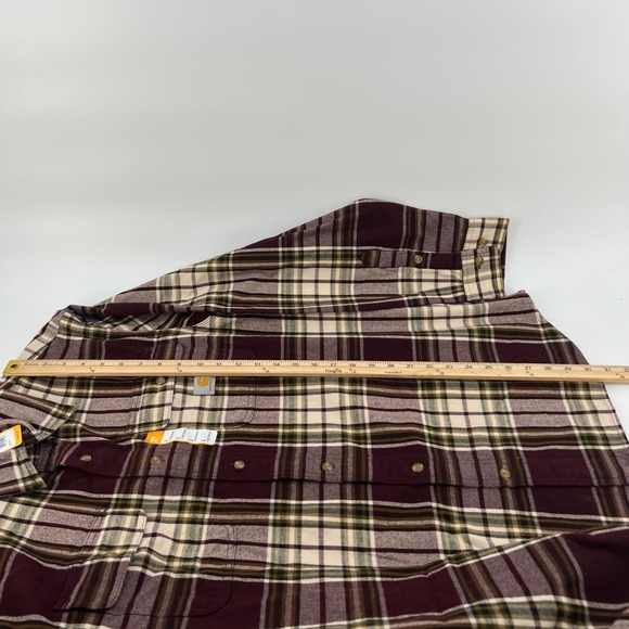 Carhartt TW4451-M Mens Large Loose Fit Heavyweight Flannel Long Sleeve Shirt New - Picture 7 of 9